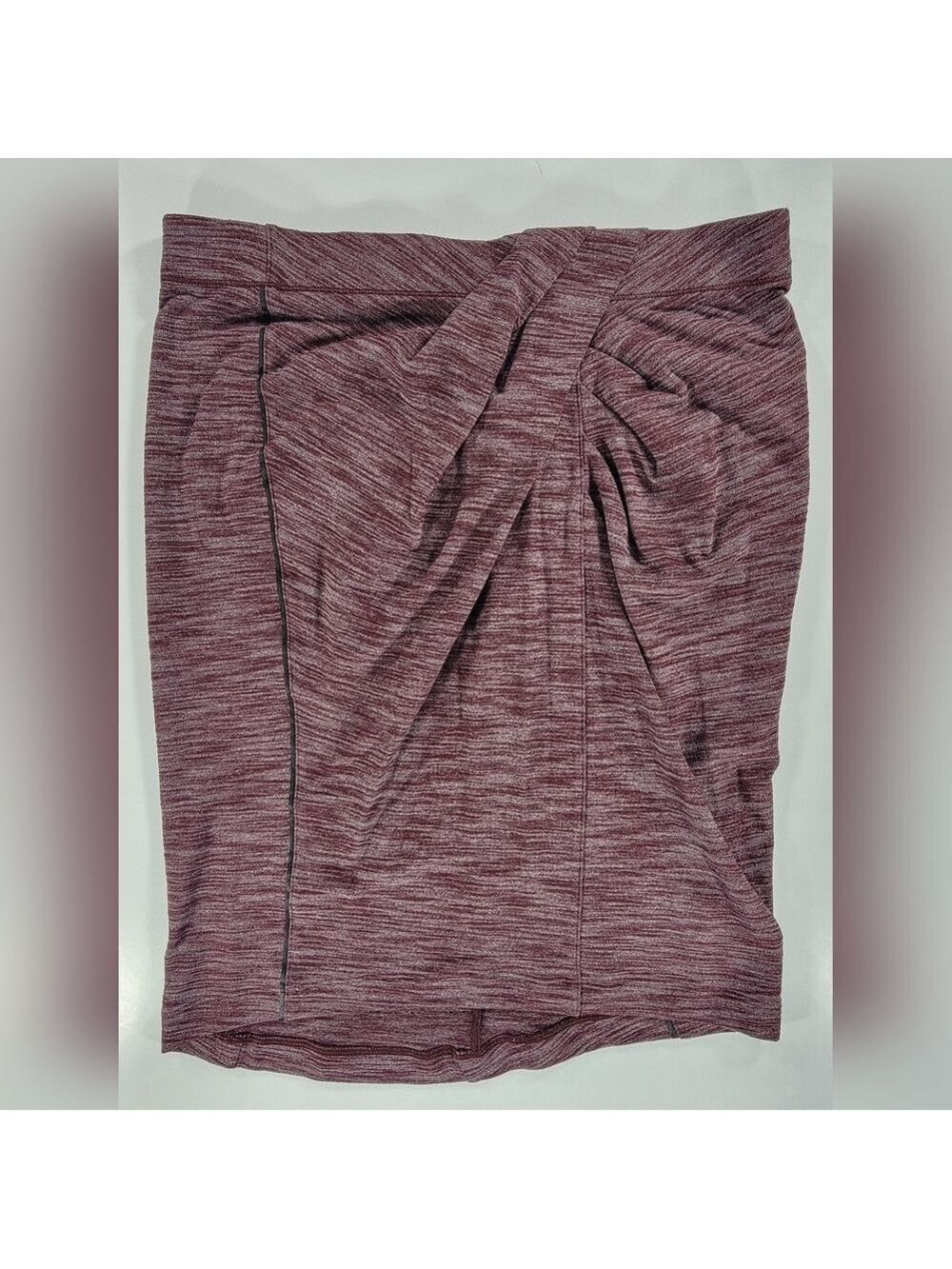 Lululemon Women's &go Where-To Skirt Heathered Bordeaux Drama 10 Rulu Stretch